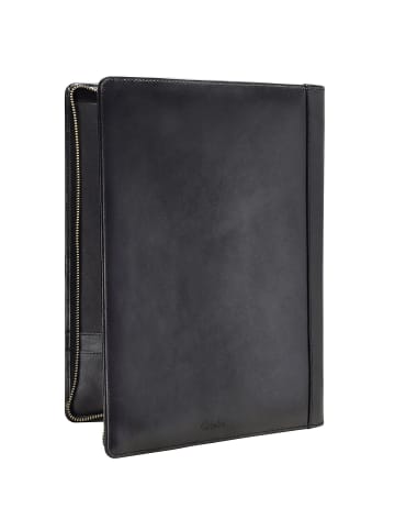 Esquire Eco Schreibmappe Leder 24 cm in schwarz