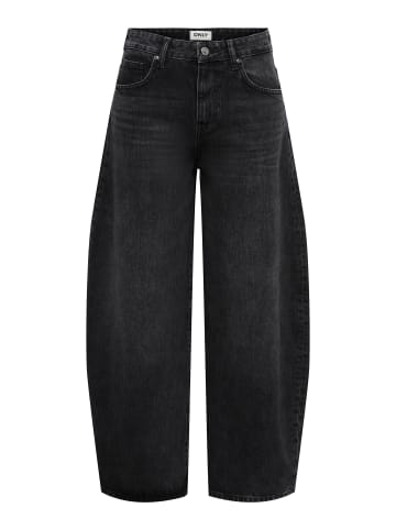 ONLY Barrel-Fit-Umstandsjeans in Washed Black