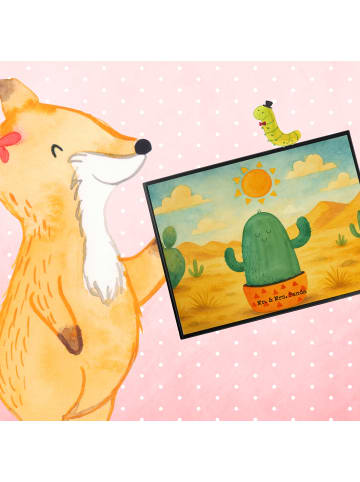 Mr. & Mrs. Panda Malunterlage Kaktus Sonne Design ohne Spruch in Weiß