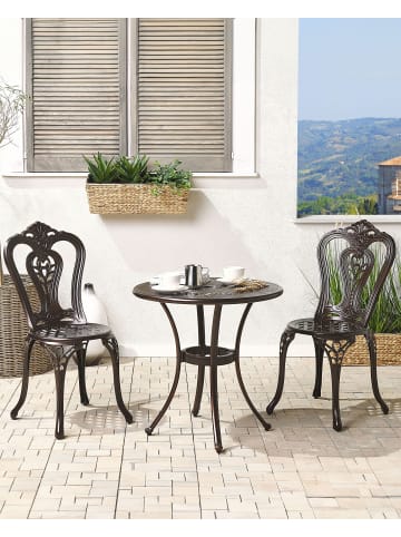 Beliani 2er-Set Gartenstuhl BOVINO in Braun