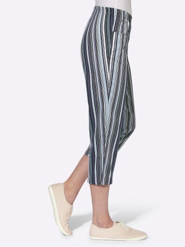 WITT WEIDEN Capri-Hose in schwarz-gestreift