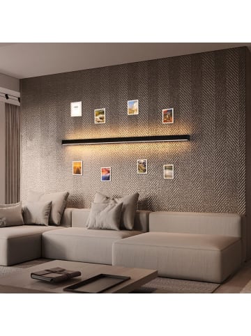 ZMH Wandleuchte LED in schwarz moderne 3000K warmweiß 34W Metall L 100CM