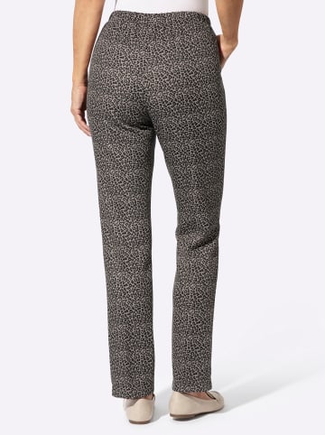 WITT WEIDEN Hose in taupe-graphit-bedruckt