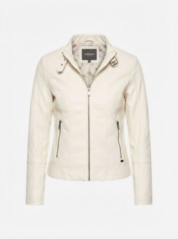 KOROSHI Damen-bikerjacke aus kunstleder in weiß
