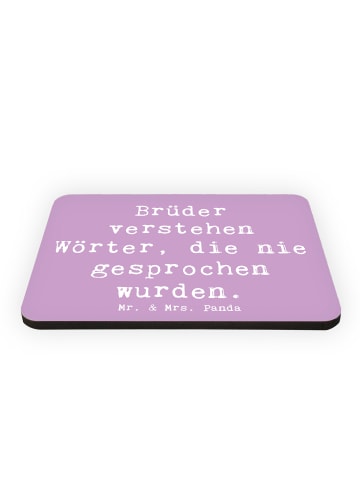 Mr. & Mrs. Panda Magnet Spruch Bruderverständnis mit Spruch in Lavendeltraum