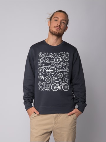 wat? Apparel Sweatshirt Fahrräder in India Ink Grey