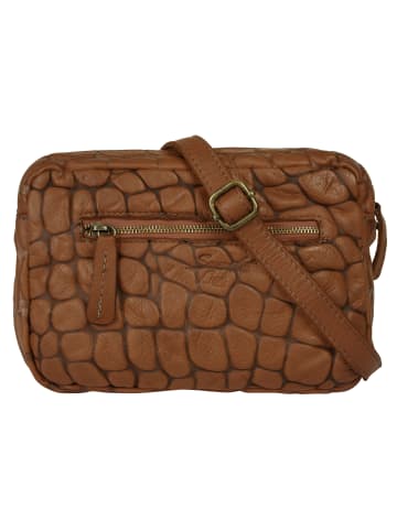 Samantha Look Umhängetasche echt Leder in cognac