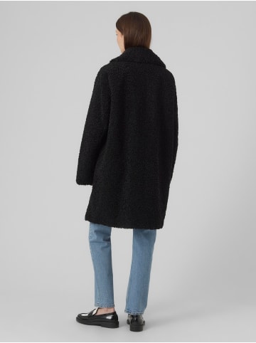 Vero Moda Teddyfell Mantel in Black