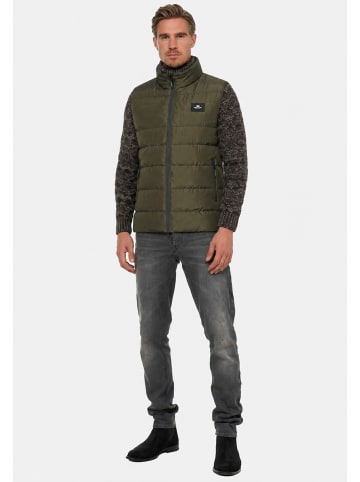 Rusty Neal Warme Herren Winter-Steppweste Outdoor Freizeitweste in Khaki