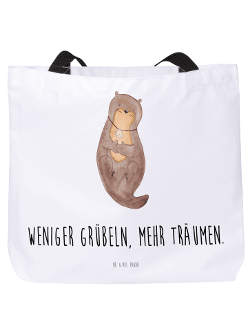 Mr. & Mrs. Panda Shopper Otter Muschel mit Spruch in Weiß