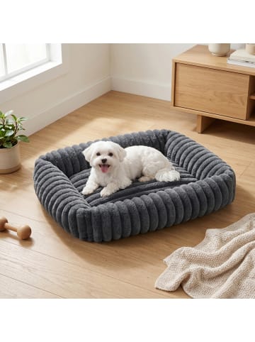 Feandrea Hundebett Baddi in Blei-Grau - (B)71 x (H)18 x (T)55 cm