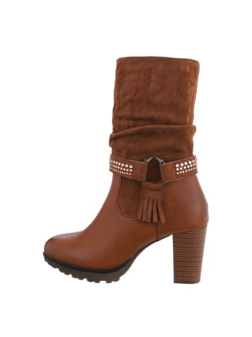 Ital-Design Stiefelette in Camel