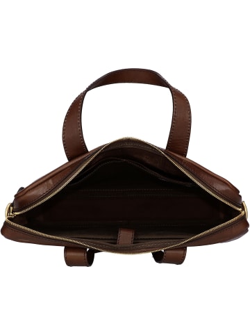 The Bridge Sfoderata Luxe Uomo Aktentasche Leder 40 cm Laptopfach in marrone