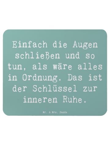 Mr. & Mrs. Panda Mousepad Spruch Innere Ruhe mit Spruch in Meeresbrise