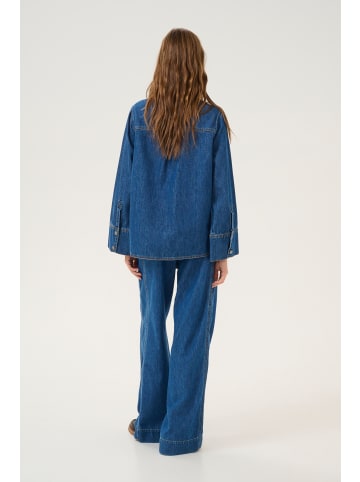 My Essential Wardrobe Langarm-Bluse HilmaMW Baggy fit in Medium Blue Wash