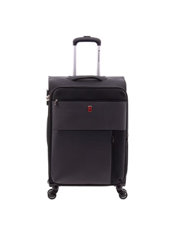 Gladiator 3700 4 Rollen Trolley 66 cm mit Dehnfalte in black