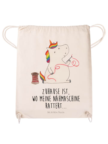 Mr. & Mrs. Panda Stoffbeutel Einhorn Näherin mit Spruch in Creme