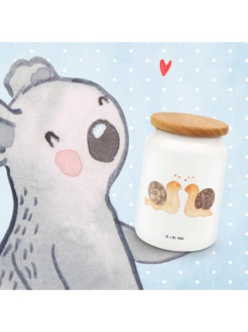 Mr. & Mrs. Panda behälter Schnecken Liebe ohne Spruch in Weiß
