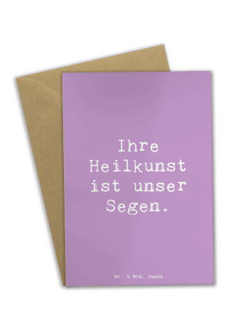 Mr. & Mrs. Panda neujahrskarte Spruch Arzt Segen mit Spruch in Lavendeltraum
