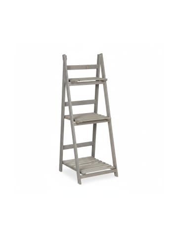 relaxdays Blumentreppe in Grau - (B)41 x (H)108 x (T)40 cm