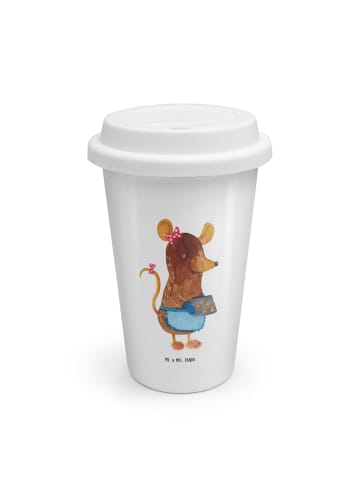 Mr. & Mrs. Panda ToGo Kaffeebecher Maus Kekse ohne Spruch in Weiß