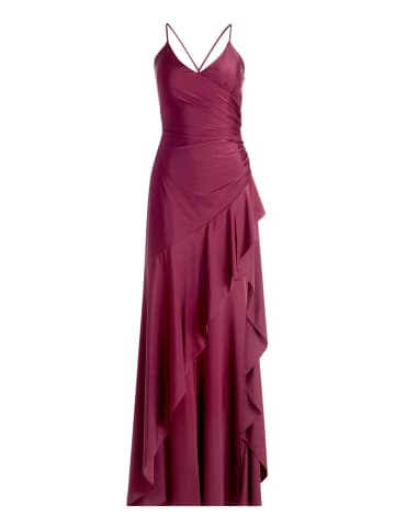 Vera Mont Abendkleid mit Volant in Prune Wine