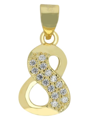 Adeliás Damen Anhänger – Unendlichkeitszeichen Anhänger aus 925 Silber in gold