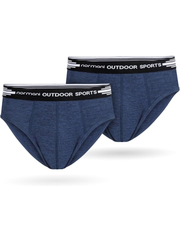 Normani Outdoor Sports 2er Pack Herren Merino Slip in Navy