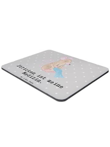 Mr. & Mrs. Panda Mouse Pad Maus Stricken mit Spruch in Grau Pastell