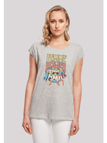 F4NT4STIC T-Shirt DC Comics Superhelden Wonder Woman Femme Power in grau meliert