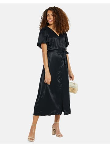Threadbare Sommerkleid THB Salad Satin Midi in Black