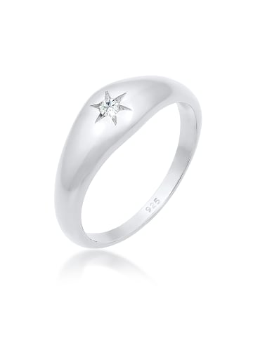 Elli Ring 925 Sterling Silber Siegelring, Astro, Stern, Sterne in Silber