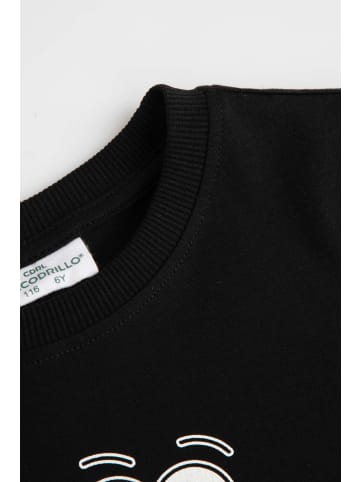 Coccodrillo Baumwoll-langarmshirt in schwarz