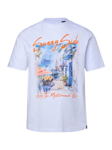 Men Plus Kurzarm T-Shirt in schneeweiß