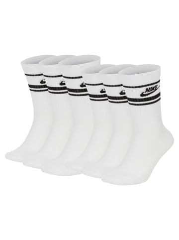 Nike Socken 6er Pack in Weiß/Schwarz