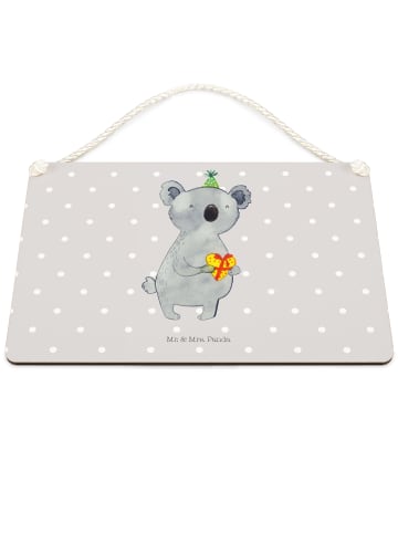Mr. & Mrs. Panda Schild Koala Geschenk ohne Spruch in Grau Pastell