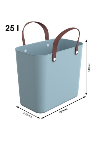 Rotho Albula 2er-Set Einkaufskörbe Taschen 25l in Türkis tr.