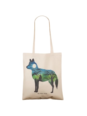 Mr. & Mrs. Panda Shopping Bag Fuchs Landschaft mit Spruch in Bunt