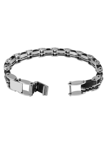 Adeliás Herren Armband – Gliederarmband aus Edelstahl 21 cm in silber