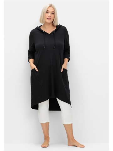 sheego Kapuzenkleid in schwarz