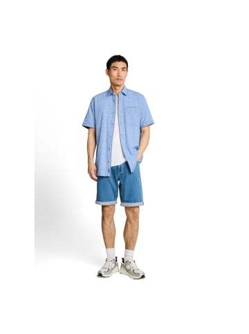 Tom Tailor Halbarmhemd in surf blue check