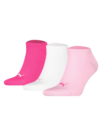 Puma Socken 3er Pack in Pink/Weiß/Rosa