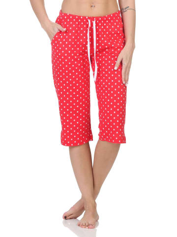 NORMANN Damen Pyjama Capri-Hose kurz Mix & Match in pink