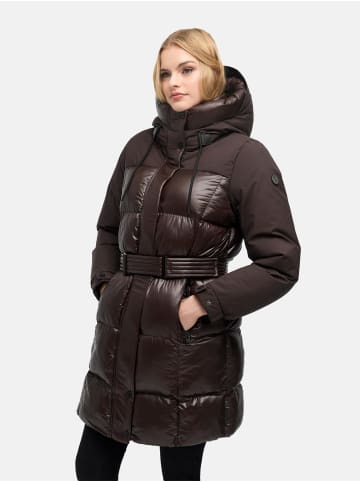 Navahoo Steppmantel Mandelkuss 14 in Choco