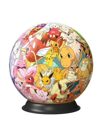 Ravensburger Ravensburger Puzzle 72 Teile Konstruktionsspiel Puzzle-Ball Pokémon Kanto Region in bunt