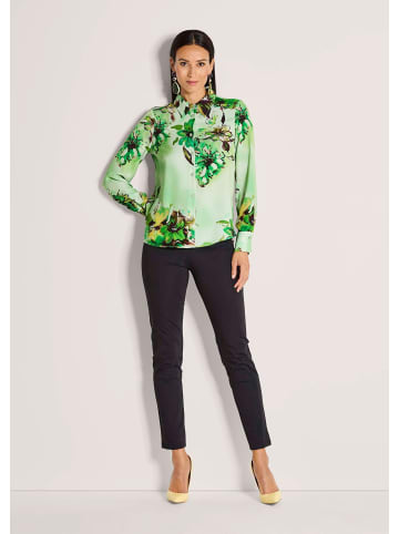 MADELEINE Elegante Bluse mit Hemdkragen in eisgrün / multicolor