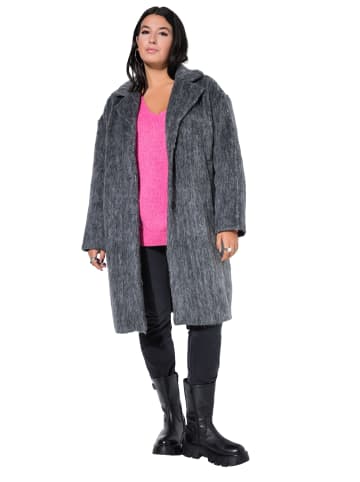Studio Untold Mantel in dunkelgrau melange