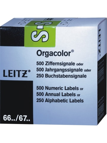 Leitz Orgacolor Buchstabensignal S Packung mit 250 Stück grün