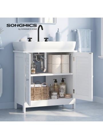 VASAGLE Waschbeckenunterschrank Saggio in Weiß - (B)30 x (H)60 x (T)60 cm