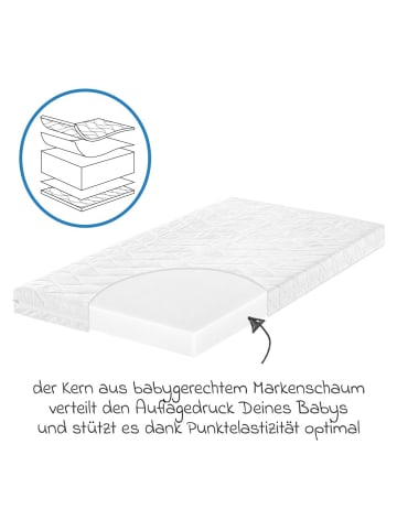 Julius Zöllner Babybett-Matratze Jan 60 x 120 cm in weiss